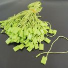 100pcs Light Green Hang Tag String with Plastic Fastener