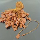 100pcs Topaz Brown Hang Tag String with Plastic Fastener