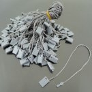 100pcs Grey Hang Tag String with Plastic Fastener