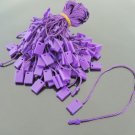 100pcs Purple Hang Tag String with Plastic Fastener