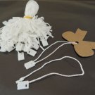 100pcs White Hang Tag String with Plastic Fastener