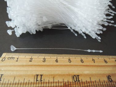1000pcs Clear White Snap Lock Tag String Clothing Tag String Hang Tag String 80mm