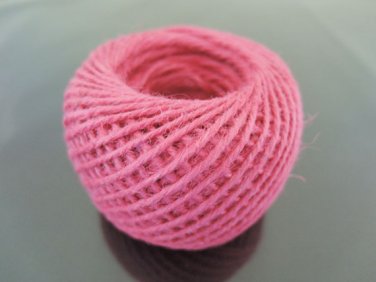 50 Yards 2mm Pink Hang Tag String Hemp Twine Cord Hemp Rope Gift Wrapping