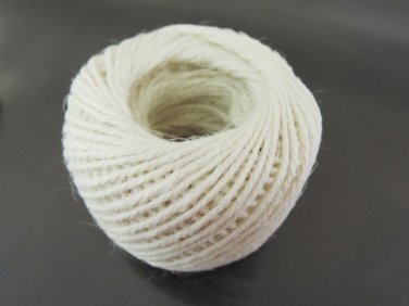 50 Yards 2mm White Hang Tag String Hemp Twine Cord Hemp Rope Gift Wrapping