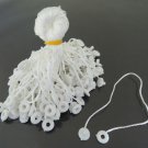 100pcs White Hang Tag String with Round Plastic Fastener