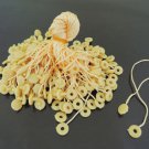 100pcs Yellow Hang Tag String with Round  Plastic Fastener