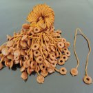 100pcs Topaz Brown Hang Tag String with Round  Plastic Fastener