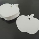 50pcs White Cardbroad Paper Tags Hang Tag Apple Gift Tag