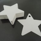 50pcs White Cardbroad Paper Tags Hang Tag Star Gift Tags