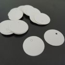 50pcs White Cardbroad Paper Tags Hang Tag Mini Round Circle Gift Tags