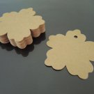 50pcs Kraft Paper Tags Hang Tag Scalloped Flower Gift Tags