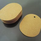 50pcs Kraft Paper Tags Hang Tag Round Oval Gift Tags