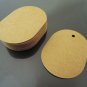 50pcs Kraft Paper Tags Hang Tag Round Oval Gift Tags