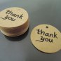 50pcs Kraft Paper Tags Hang Tag Thank You Round Circle Gift Tags