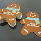 50pcs White Cardbroad Paper Tags Christmas Hang Tag Gingerbread Gift Tags
