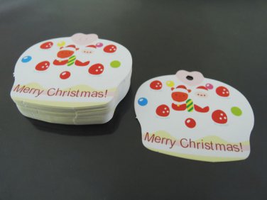 50pcs White Cardbroad Paper Tags Christmas Hang Tag Cake Gift Tags