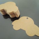 50pcs Kraft Paper Tags Hang Tag Round Car Gift Tags