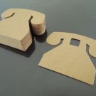 50pcs Kraft Paper Tags Hang Tag Round Telephone Gift Tags