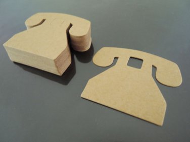 50pcs Kraft Paper Tags Hang Tag Round Telephone Gift Tags