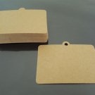50pcs Kraft Paper Tags Hang Tag Round Rectangle Gift Tags
