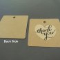 25pcs Kraft Paper Tags Hang Tag Square Plain Tags with Thank You Sticker