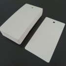50pcs White Paper Tags Hang Tag Rectangle Tags