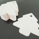 50pcs White Paper Tags Hang Tag Christmas Tree Tag