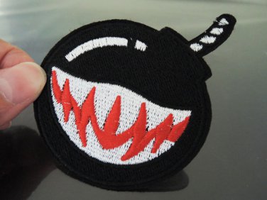 Black Bomb Patches Iron On Patch Applique Embroidered Patch Sew On Patch