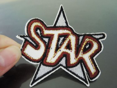 Star Letter Patches Iron On Patch Applique Embroidered Patch Sew On Patch