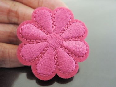 Pink Flower Patches Iron On Patch Applique Embroidered Patch Sew On Patch