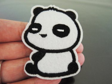 Cute Panda Patches Iron On Patch Applique Embroidered Patch Sew On Patch