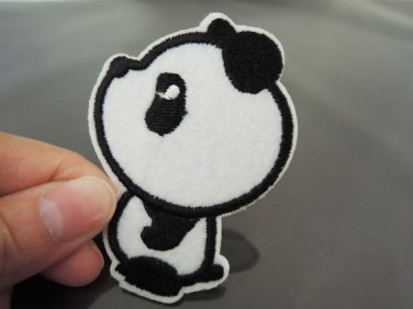 Cute Panda Patches Iron On Patch Applique Embroidered Patch Sew On Patch