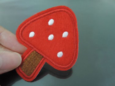 Red Muchroom Patches Iron On Patch Applique Embroidered Patch Sew On Patch