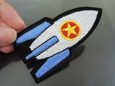 Rocket Patches Iron On Patch Applique Embroidered Patch Sew On Patch