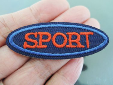 SPORT Letter Iron On Patch Applique Embroidered Patch Sew On Patch