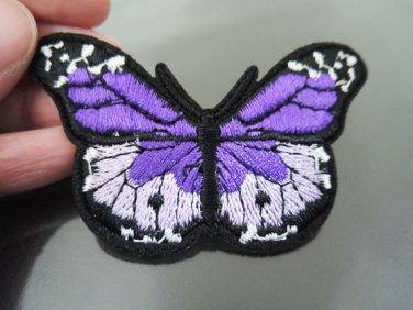 Purple Butterfly Patches Iron On Patch Applique Embroidered Patch Sew On Patch