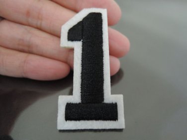 Number 1 Patches Iron On Patch Applique Embroidered Patch Sew On Patch