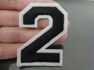 Number 2 Patches Iron On Patch Applique Embroidered Patch Sew On Patch