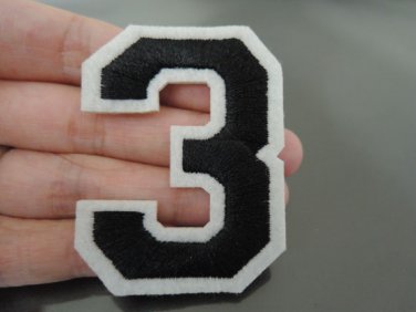Number 3 Patches Iron On Patch Applique Embroidered Patch Sew On Patch