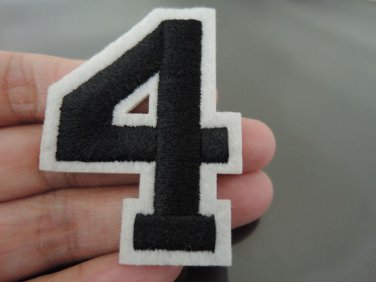 Number 4 Patches Iron On Patch Applique Embroidered Patch Sew On Patch