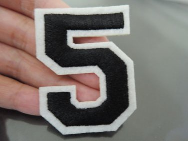 Number 5 Patches Iron On Patch Applique Embroidered Patch Sew On Patch