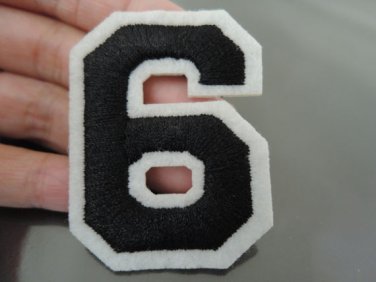 Number 6 Patches Iron On Patch Applique Embroidered Patch Sew On Patch