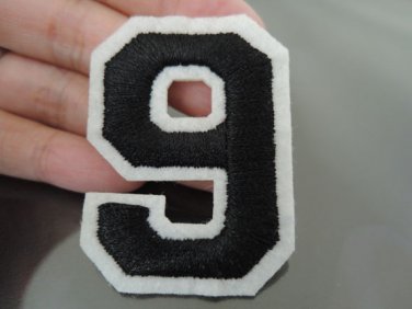 Number 9 Patches Iron On Patch Applique Embroidered Patch Sew On Patch
