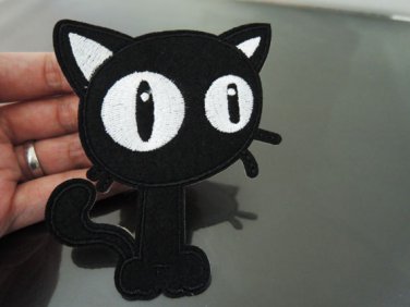 Cute Black Cat Patches Iron On Patch Applique Embroidered Patch Sew On Patch