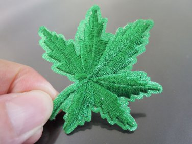 Green Leaf Patches Iron On Patch Applique Embroidered Patch Sew On Patch