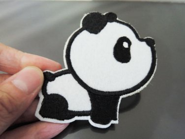 Cute Panda Patches Iron On Patch Applique Embroidered Patch Sew On Patch