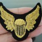 Gold Wing Patches Iron On Patch Applique Embroidered Patch Sew On Patch