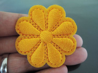 Orange Flower Patches Iron On Patch Applique Embroidered Patch Sew On Patch