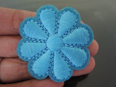 Blue Flower Patches Iron On Patch Applique Embroidered Patch Sew On Patch