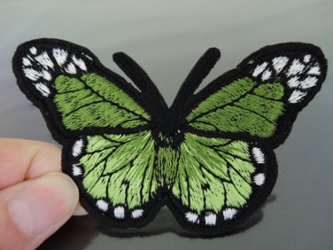 Green Butterfly Patches Iron On Patch Applique Embroidered Patch Sew On Patch